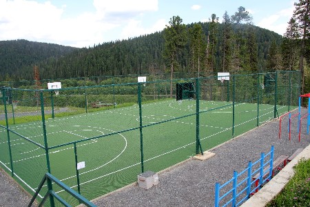 Спорт площадка c спортивным покрытием Ecoteck Sport Таёжный курорт Горная Саланга 