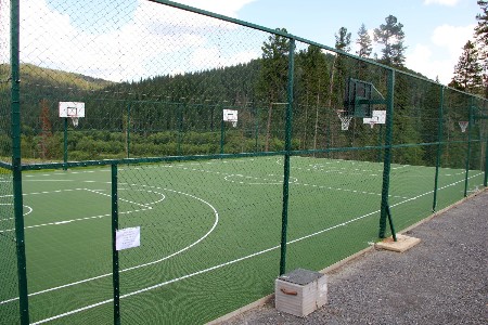 Спорт площадка c спортивным покрытием Ecoteck Sport Таёжный курорт Горная Саланга 